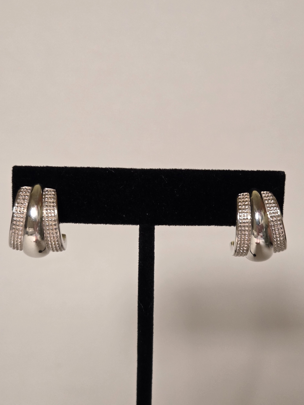 Sterling Silver Multi-Row Hoop Earrings